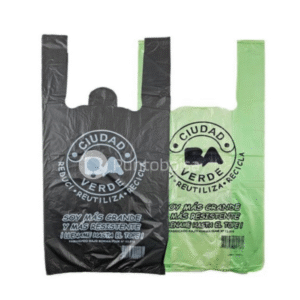 Bolsa Camiseta Reforzada Negra 45 x 55