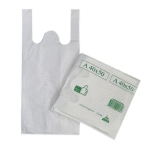 Bolsa camiseta blanca reforzada 40 x 50