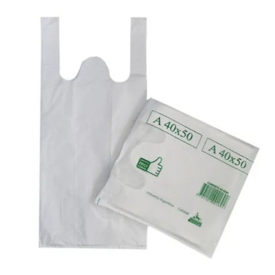 Bolsa camiseta blanca reforzada 40 x 50